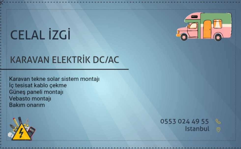 Karavan, Tekne, prefabrik ev, Elektrik DC/AC Solar Sistem 